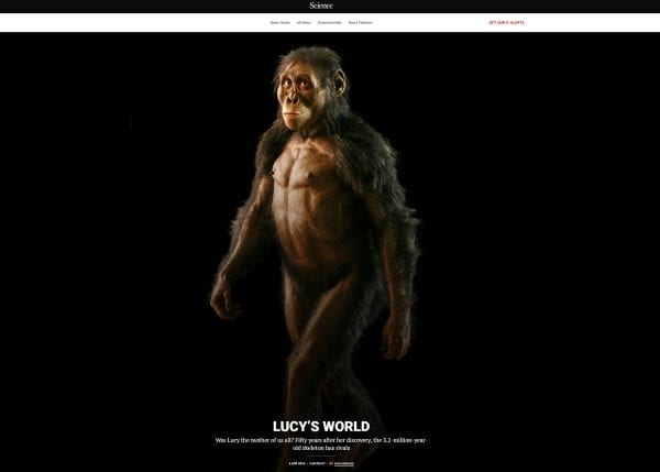 Science website for Lucy's World article